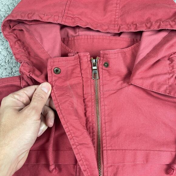 Old Navy Parka Jacket Full Zip Womens Large Pink Pockets Hooded Chore - Picture 5 of 10